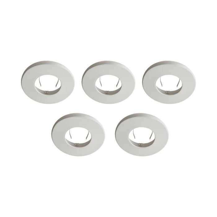 SKU-11281 CAN FOR FIRE RATED DOWNLIGHT BLACK IP20 + SKU 11277 - BEZEL FOR FIRE RATED DOWNLIGHT PUSH & LOCK WHITE IP20 5PCS/PACK