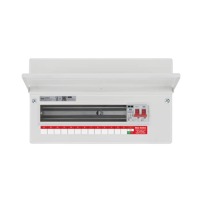 BG Circuit Protection 13 Way 100A Main Switch Consumer Unit with SPD CF16MS13