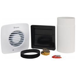 Xpelair 93027AW Sq Fan & P/Cord DX100PS