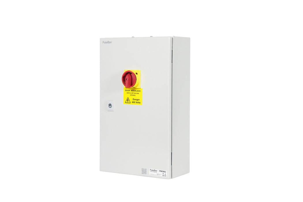 Fusebox TPNFS063 63A TP&N Metal Fused Switch with Door Interlock IP65