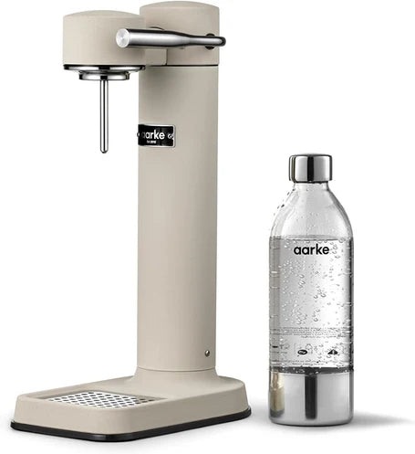 Aarke Carbonator 3 Sparkling Water Maker, Includes 6x Bottles and 1x CO2 You Gas, Limited Edition - Sand