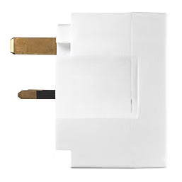 Masterplug 13A Fused 3-Way Plug Adaptor