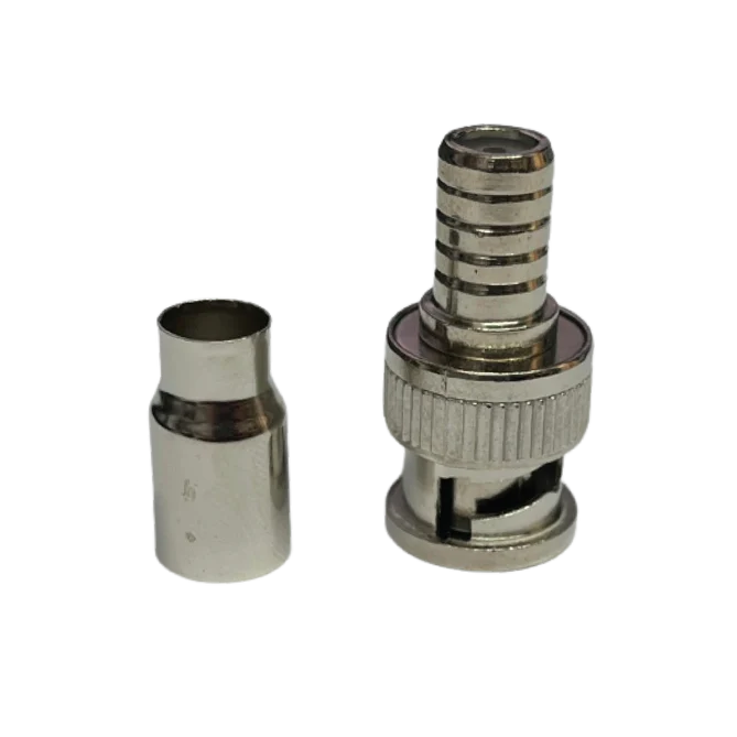 2 Piece BNC Male Coaxial Adapters - BNC Plug and Ferrule Pin