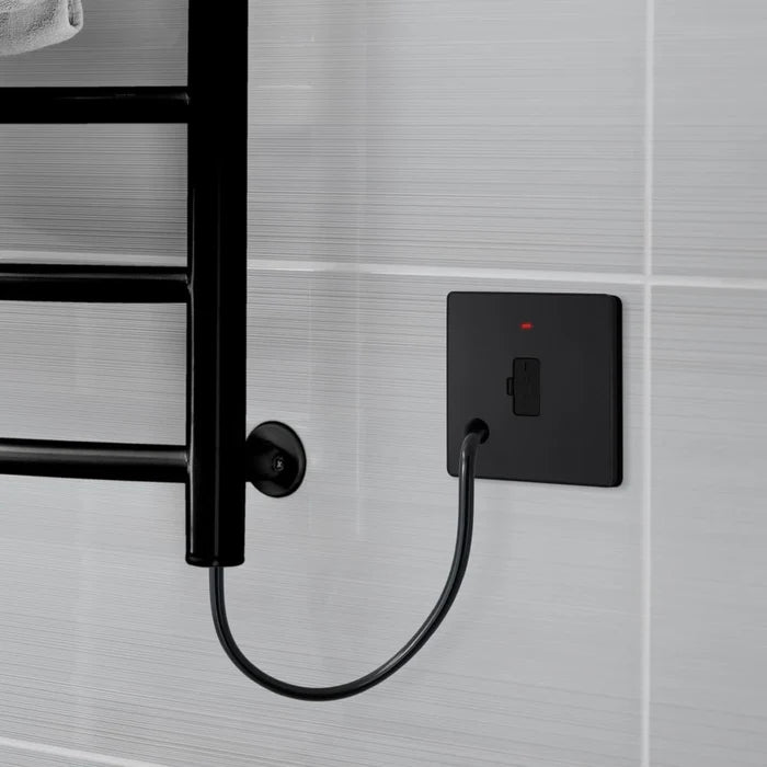 BG Evolve Matt Black 13A Unswitched Spur with LED and Flex Outlet PCDMB54B