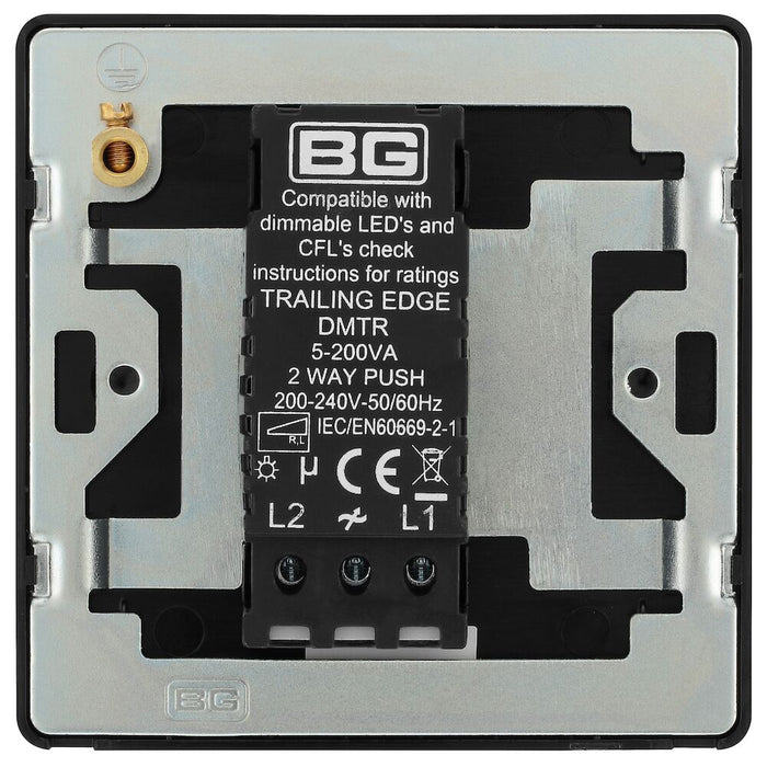 BG Evolve Matt Black 1G Dimmer Switch PCDMB81B