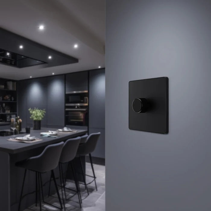BG Evolve Matt Black 1G Dimmer Switch PCDMB81B