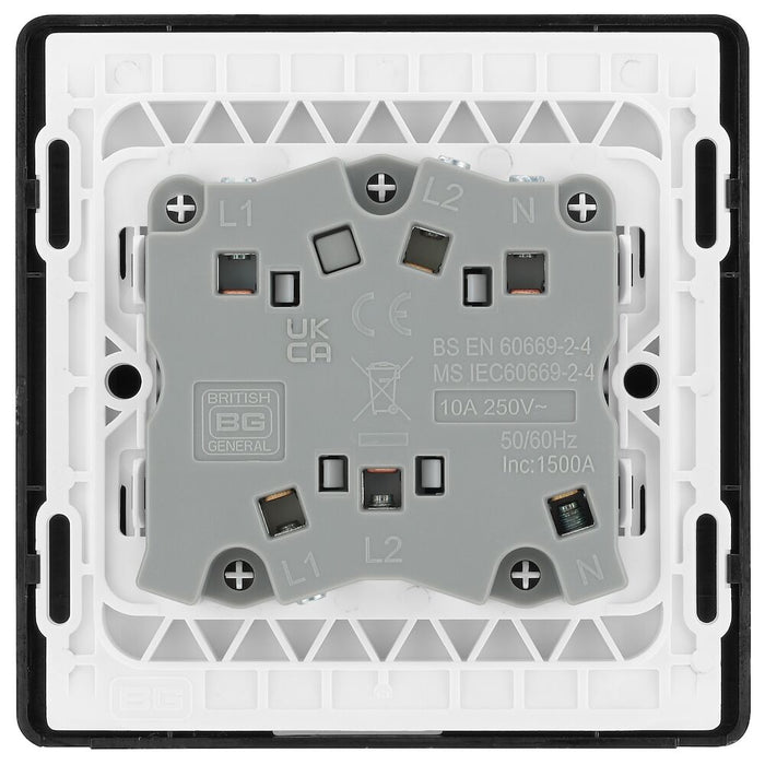 BG Evolve Matt Black 10A Fan Isolator Switch PCDMB15B