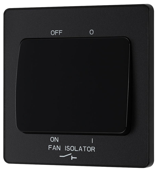 BG Evolve Matt Black 10A Fan Isolator Switch PCDMB15B