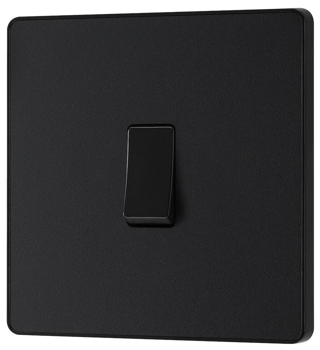 BG Evolve Matt Black 1G 2W Light Switch PCDMB12B