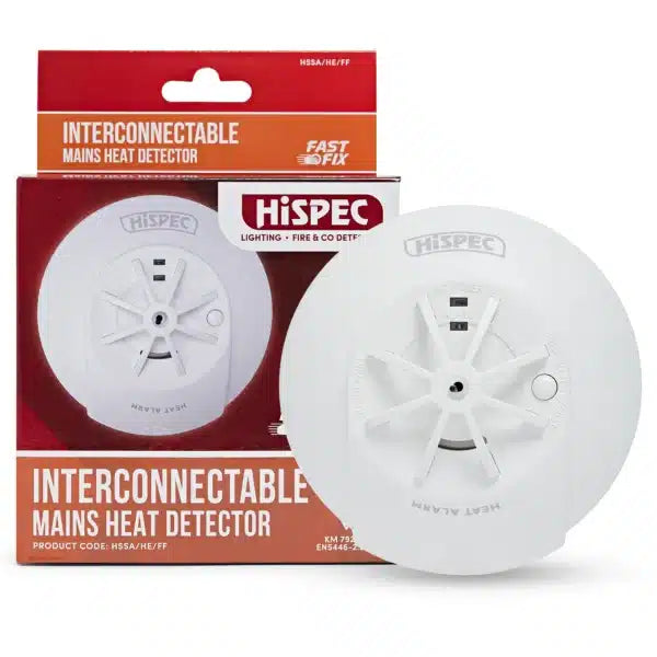 HSSA/HE/FF - Heat Detector with 9v Backup Battery Included