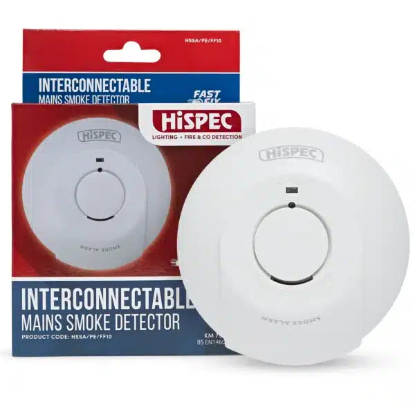 HSSA/PE/FF10- Interconnectable Fast Fix Mains Smoke Detector