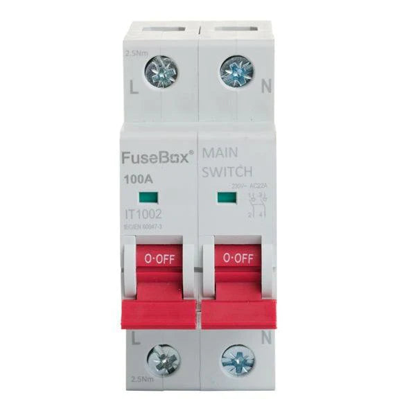 FuseBox 100A 2 POLE MAIN SWITCH