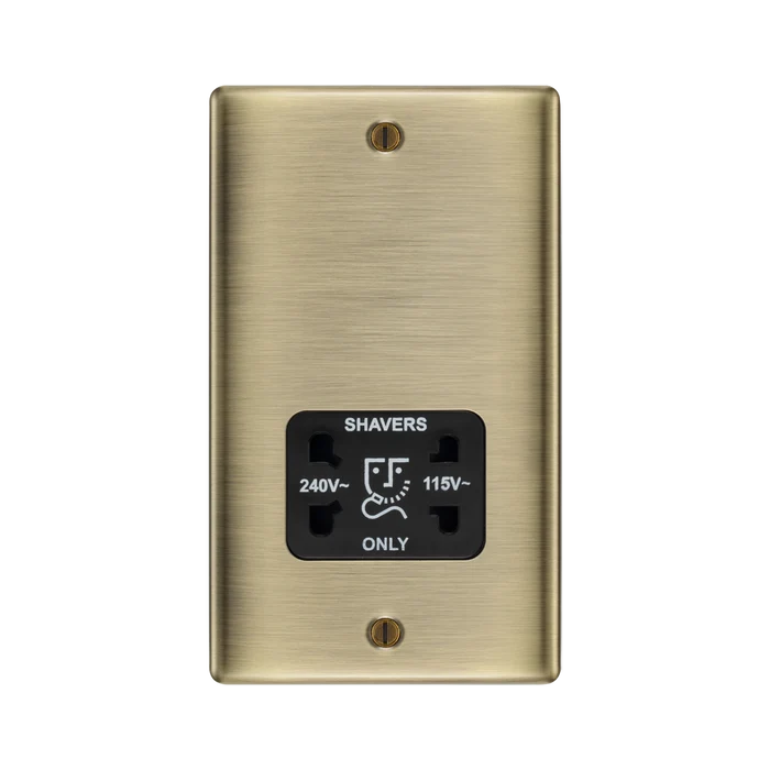 BG Nexus Metal Antique Brass Shaver Socket NAB20B