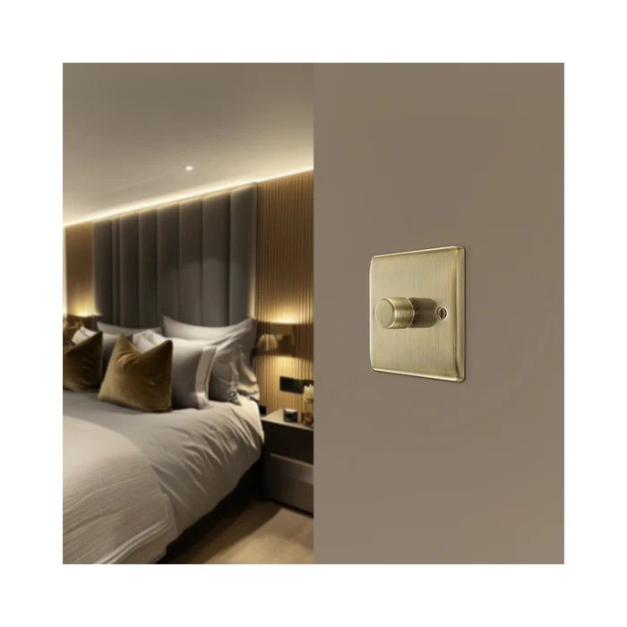 BG Nexus Metal Antique Brass 1G Dimmer Switch NAB81