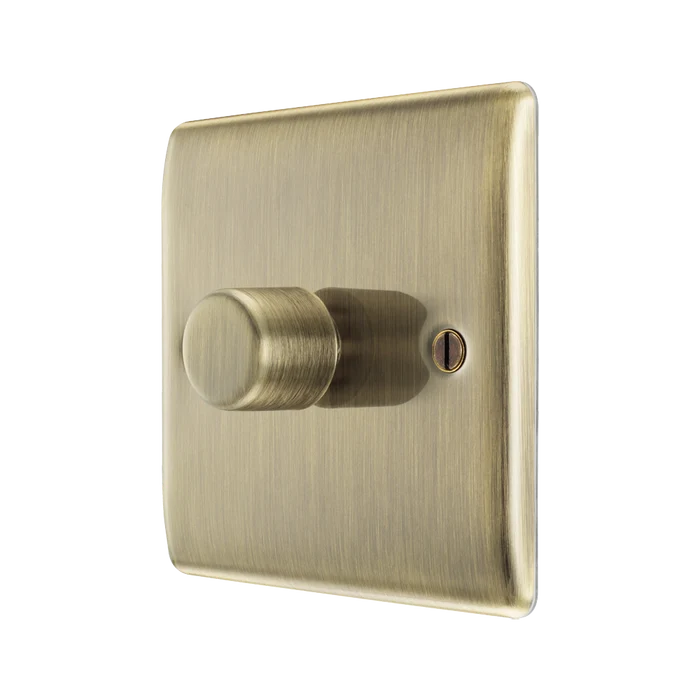 BG Nexus Metal Antique Brass 1G Dimmer Switch NAB81