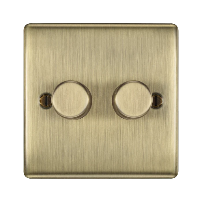BG Nexus Metal Antique Brass 2G Dimmer Switch NAB82