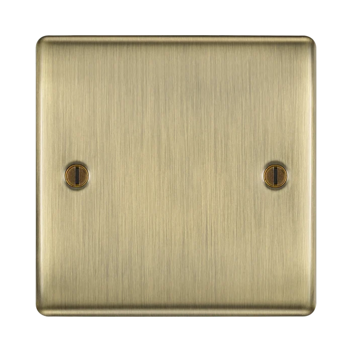 BG Nexus Metal Antique Brass Single Blank Plate NAB94