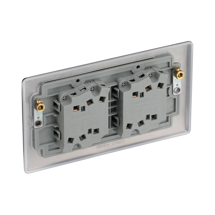 BG Nexus Metal Black Nickel 4G 2W Light Switch NBN44