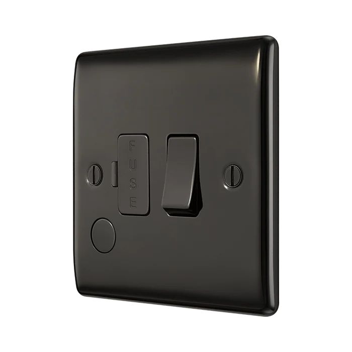 BG Nexus Metal Black Nickel 13A Switched Spur with Neon & Flex NBN53