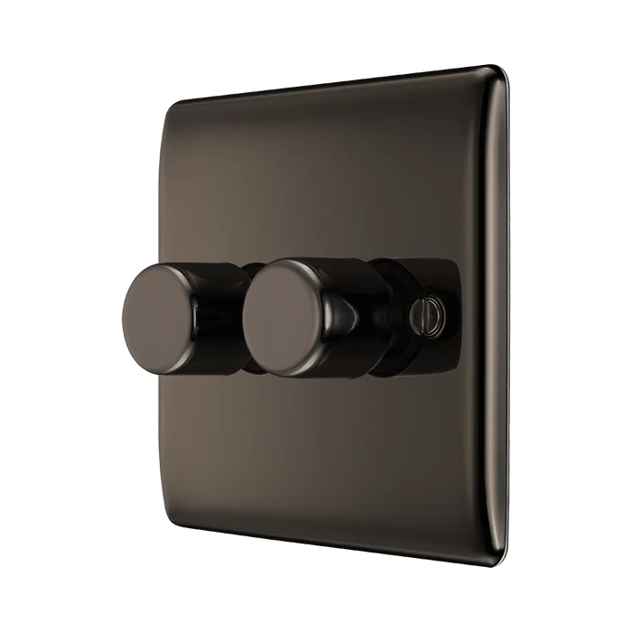 BG Nexus Metal Black Nickel 2G Dimmer Switch NBN82