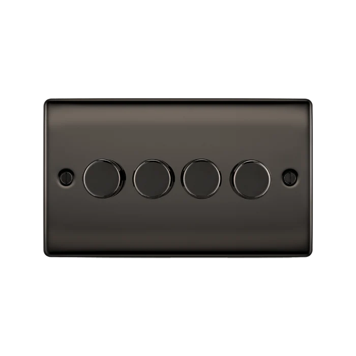 BG Nexus Metal Black Nickel 4G Dimmer Switch NBN84