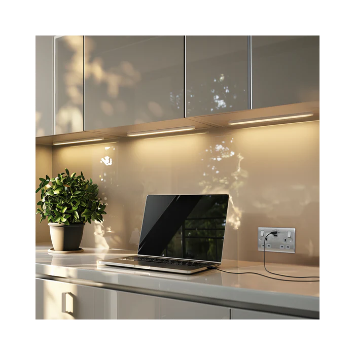 BG Nexus Metal Brushed Steel 13A Double USB Socket with 45W A+C Ports NBS22UAC45G