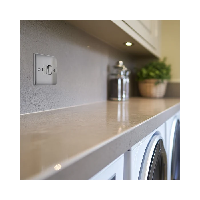 BG NBS50 Nexus Metal Brushed Steel Switched 13A Fused Connection Unit