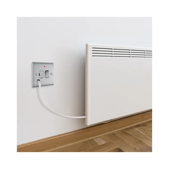 BG Nexus Metal Brushed Steel 13A Switched Spur with Neon & Flex NBS53