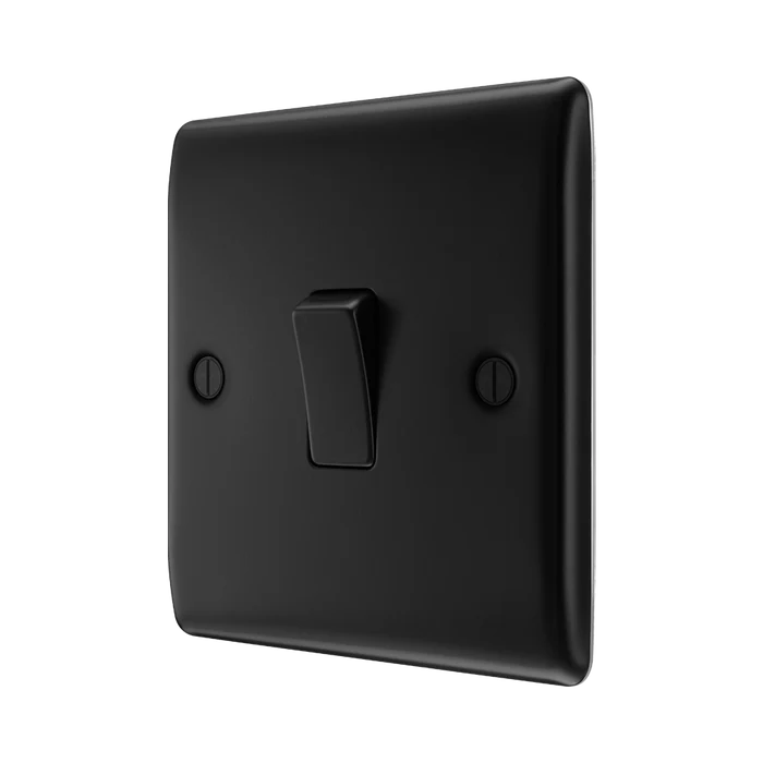 BG Nexus Metal Matt Black Intermediate Light Switch NFB13