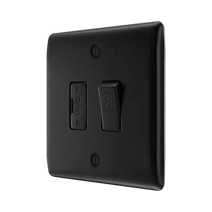 BG Nexus Metal Matt Black Fan Isolator Switch NFB15