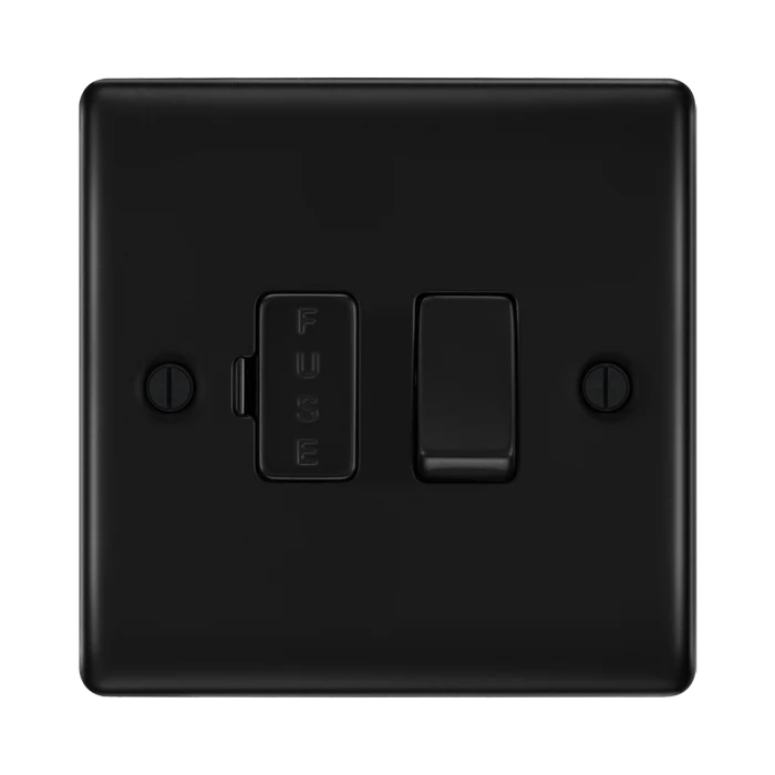 BG Nexus Metal Matt Black 13A Switched Spur NFB50