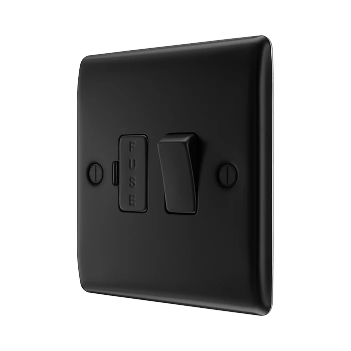 BG Nexus Metal Matt Black 13A Switched Spur NFB50