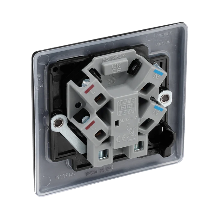BG Nexus Metal Matt Black 13A Unswitched Spur NFB54