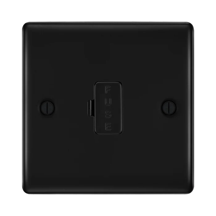 BG Nexus Metal Matt Black 13A Unswitched Spur NFB54
