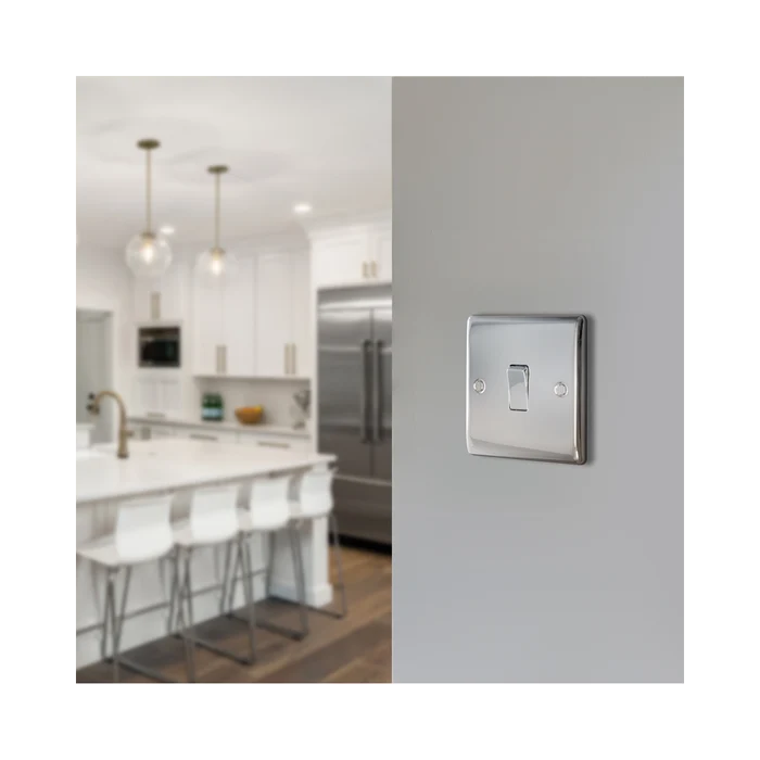BG Nexus Metal Polished Chrome Intermediate Light Switch NPC13