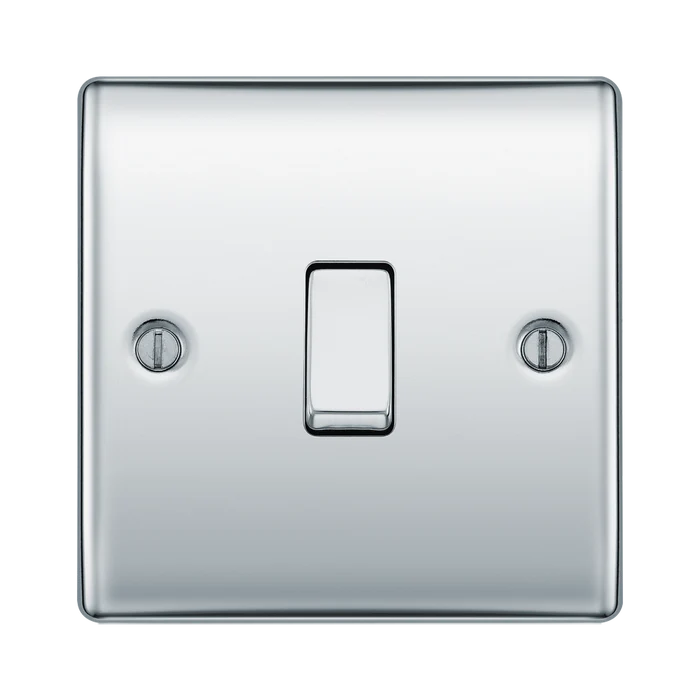 BG Nexus Metal Polished Chrome Intermediate Light Switch NPC13