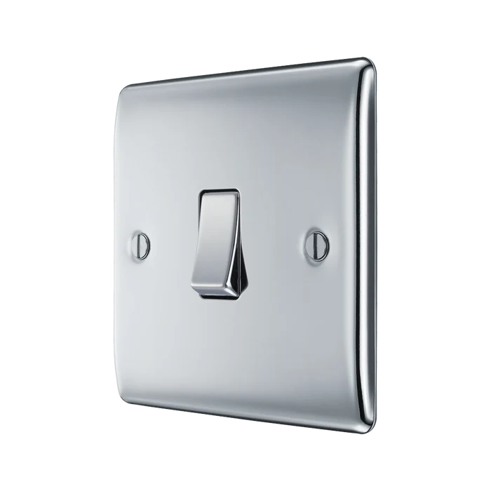 BG Nexus Metal Polished Chrome Intermediate Light Switch NPC13