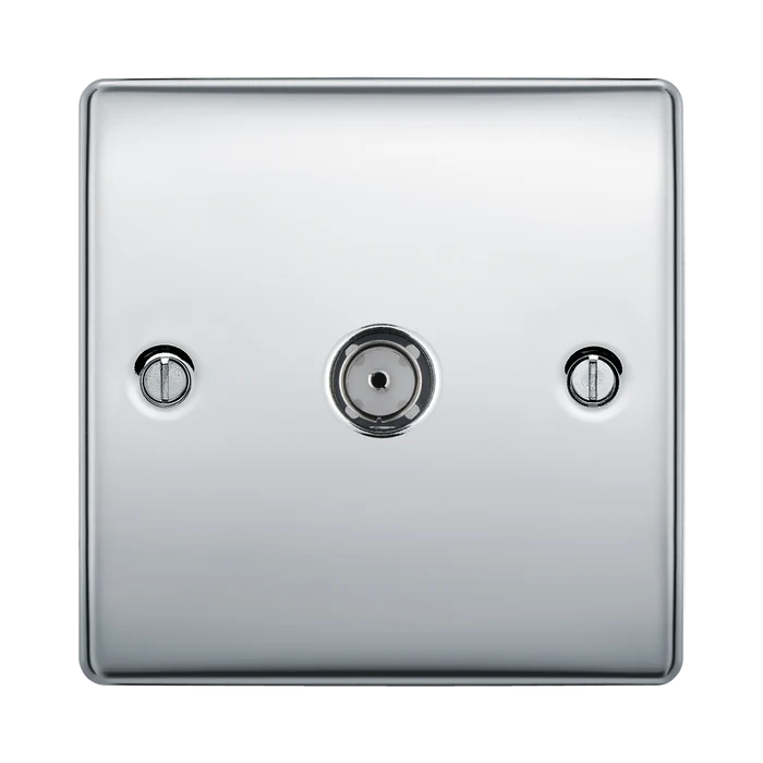 BG Nexus Metal Polished Chrome Co-axial Socket NPC60