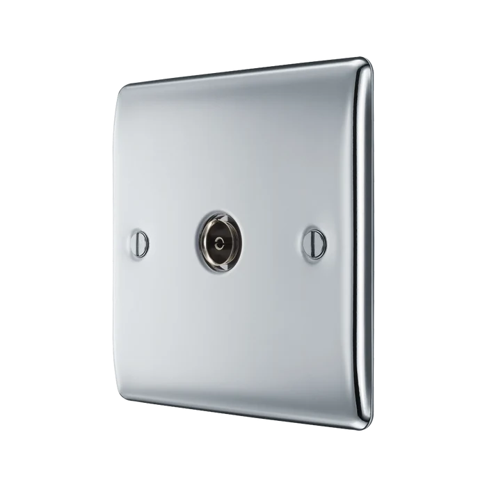 BG Nexus Metal Polished Chrome Co-axial Socket NPC60