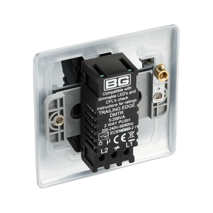BG Nexus Metal Polished Chrome 1G Dimmer Switch NPC81