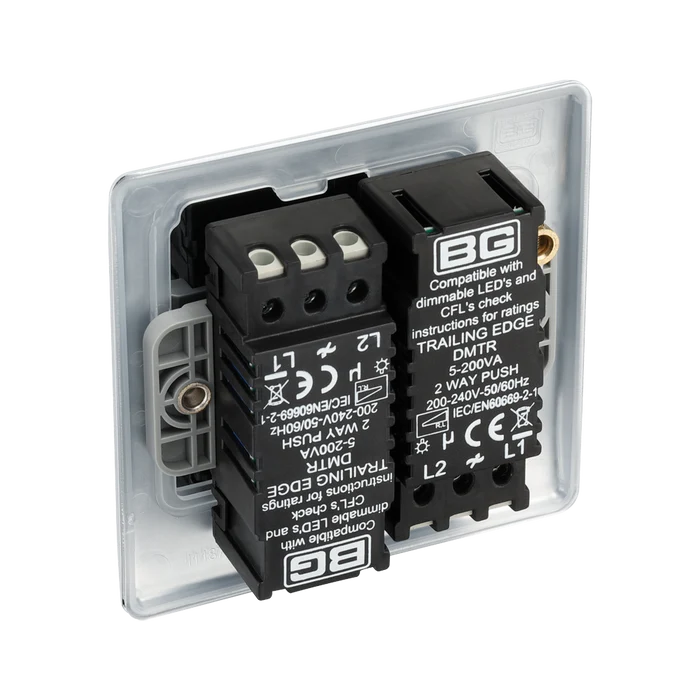 BG Nexus Metal Polished Chrome 2G Dimmer Switch NPC82