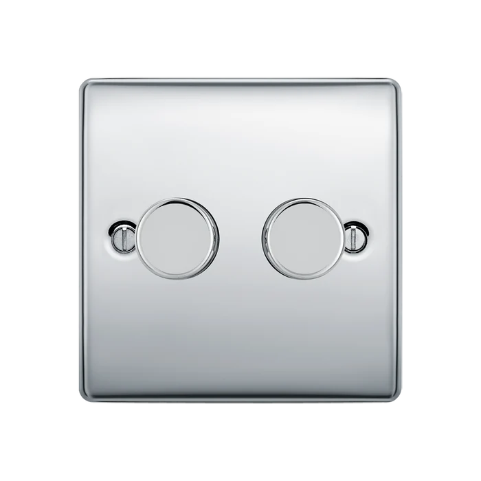 BG Nexus Metal Polished Chrome 2G Dimmer Switch NPC82