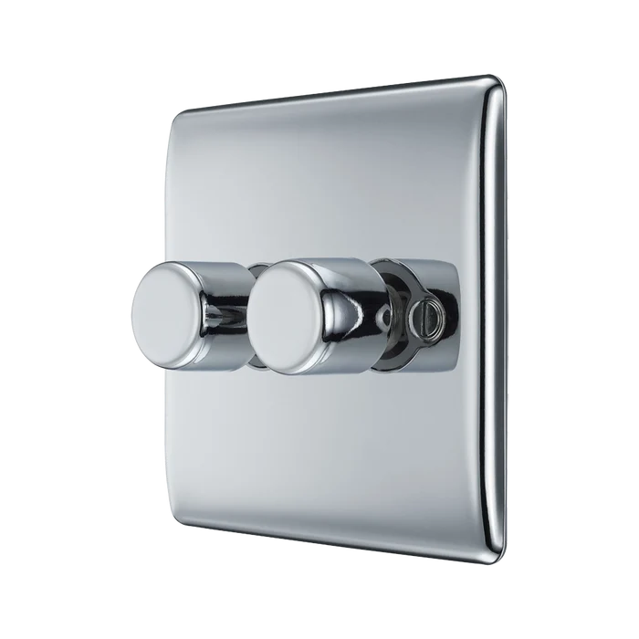 BG Nexus Metal Polished Chrome 2G Dimmer Switch NPC82
