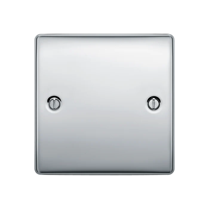 BG Nexus Metal Polished Chrome Single Blank Plate NPC94