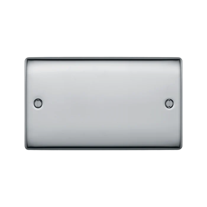 BG Nexus Metal Polished Chrome Double Blank Plate NPC95
