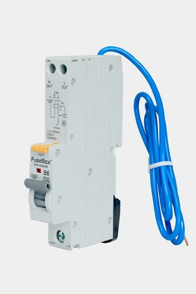 Fusebox RTA100630B 6A 1P+N 1 Module B Curve 10kA 30mA Type A RCBO