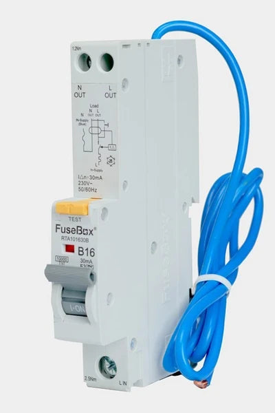 Fusebox RTA101630B RCBO, 16A 30mA 10kA Type A Curve B for 3 Phase