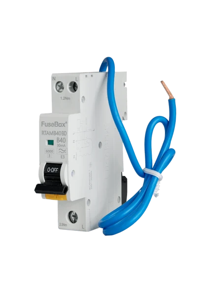 FuseBox - RTAMB40BD - 40A Type B 30mA Type A RCBO 1P+N 6kA