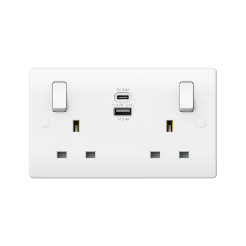 VN291 - 2G 13A Switched Socket USB A + C — PU Electrical Wholesaler Ltd