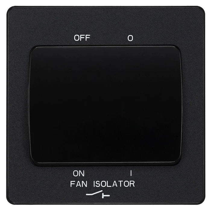 BG Evolve Matt Black 10A Fan Isolator Switch PCDMB15B